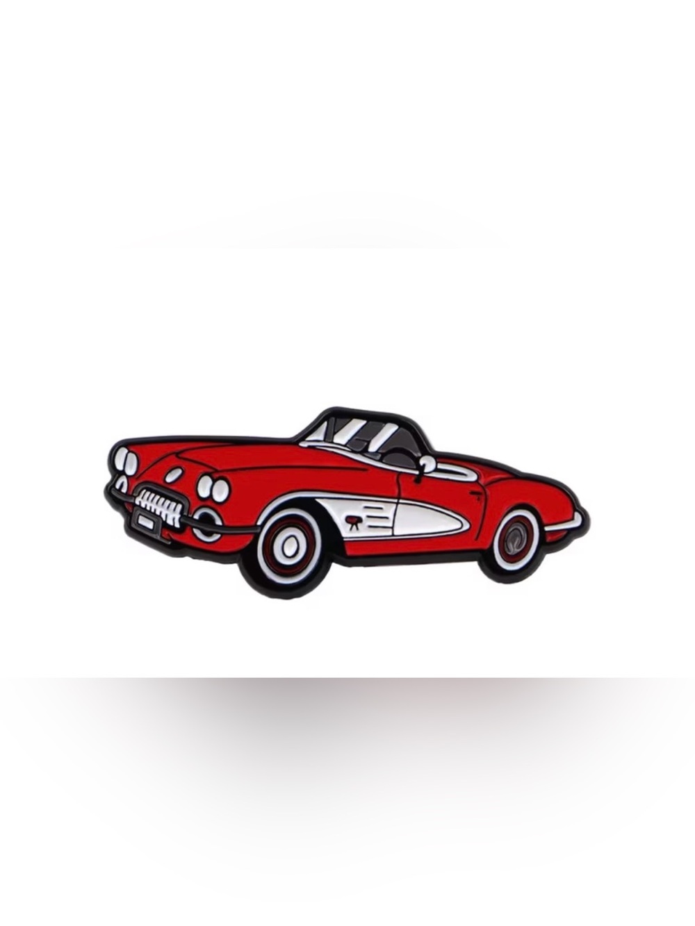 Classic 1958 Red Corvette Car Enamel Pin- NEW